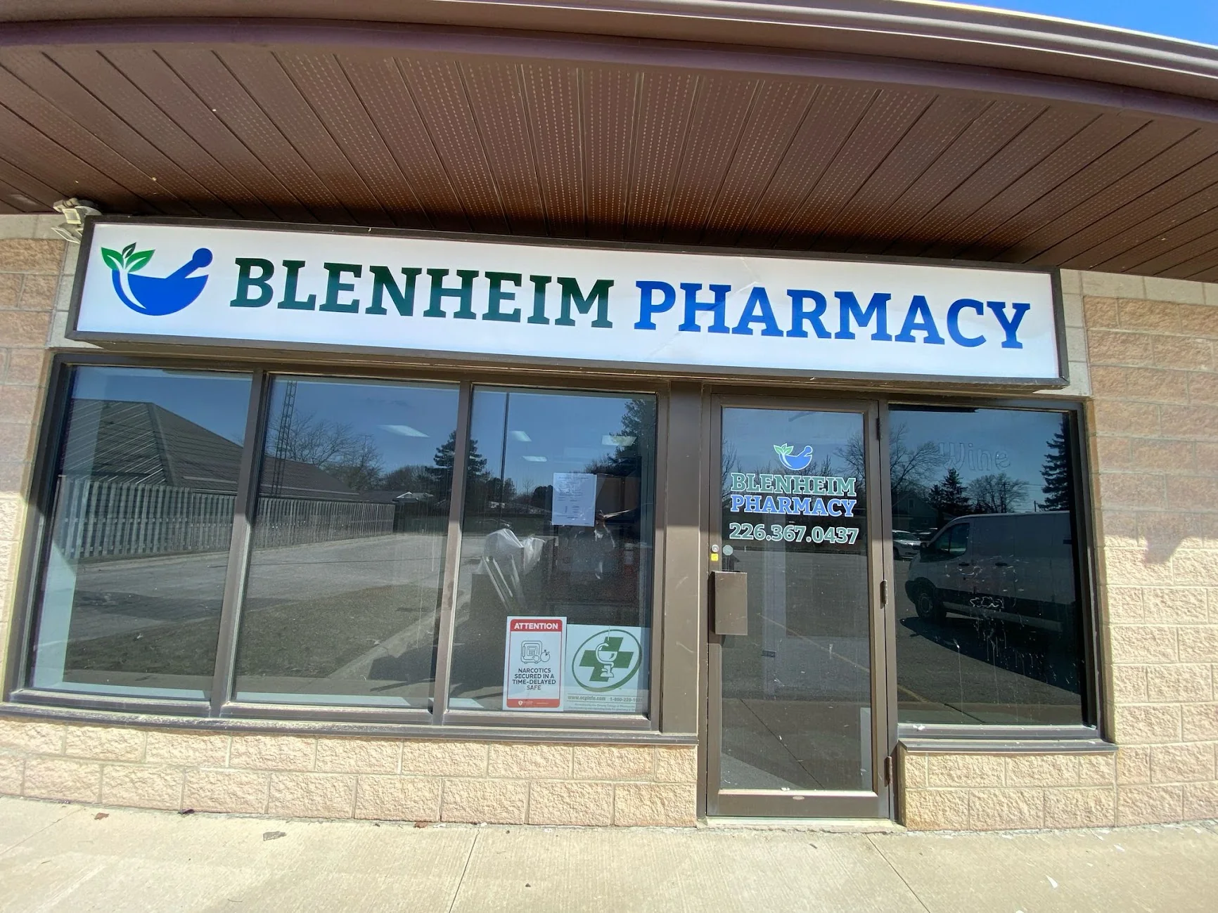 Blenheim Pharmacy storefront at 45 James Street